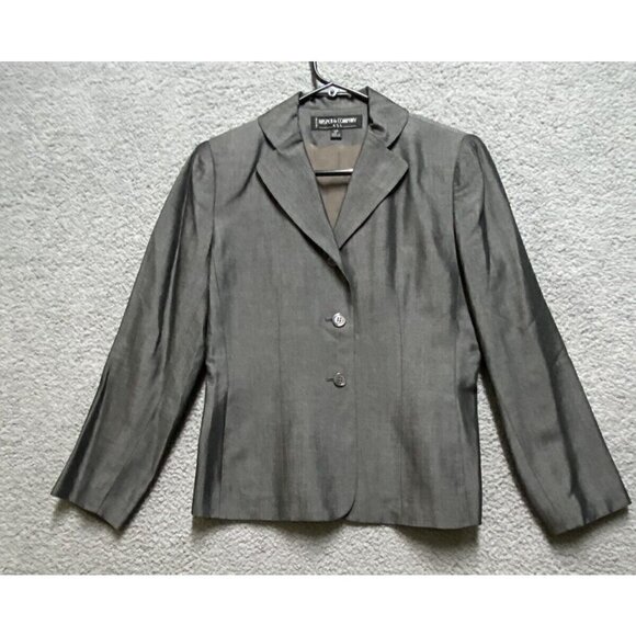 Kasper ASL Blazer Womens 6P Gray 3 Button Lined Long Sleeve - Picture 1 of 12